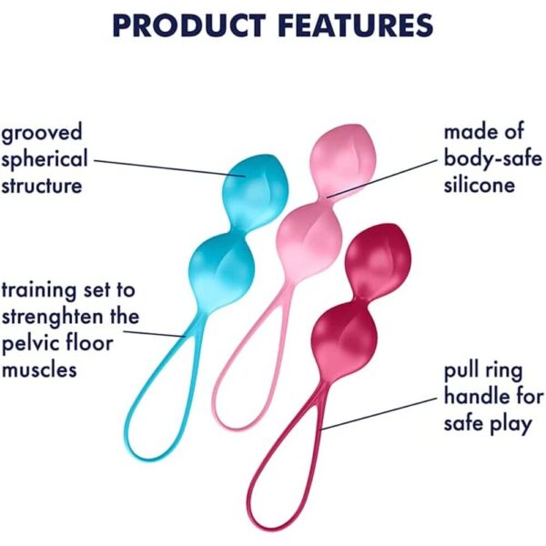 Satisfyer Set Of 3 Weighted Double Training Orgasm Balls - Image 3