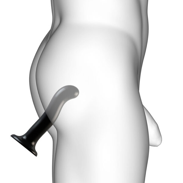 Strap On Me Prostate and G Spot Curved Dildo Small Black - Image 4