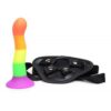 Proud Rainbow Silicone Dildo with Harness - Image 2