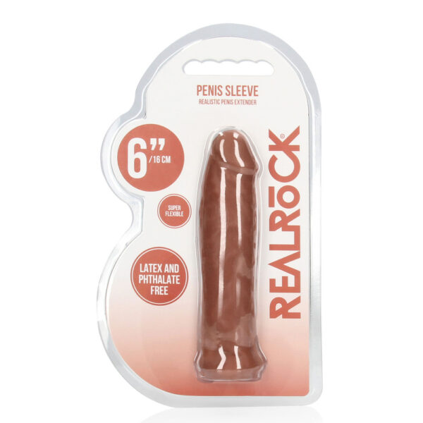 Realrock 6 Inch Penis Sleeve Flesh Tan - Image 2